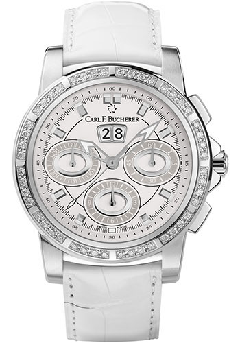 Carl F. Bucherer Watches - Patravi ChronoDate Stainless Steel - Diamonds - Style No: 00.10611.08.23.12