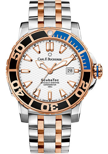 Carl F. Bucherer Watches - Patravi ScubaTec Steel and Rose Gold - Style No: 00.10632.24.23.21