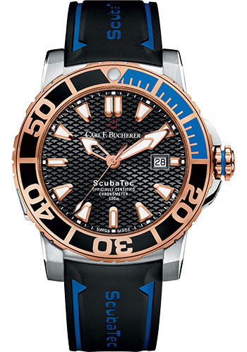 Carl F. Bucherer Watches - Patravi ScubaTec Steel and Rose Gold - Style No: 00.10632.24.33.01