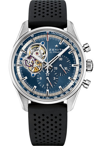 Zenith Chronomaster El Primero Open Steel - Rubber Strap Watches