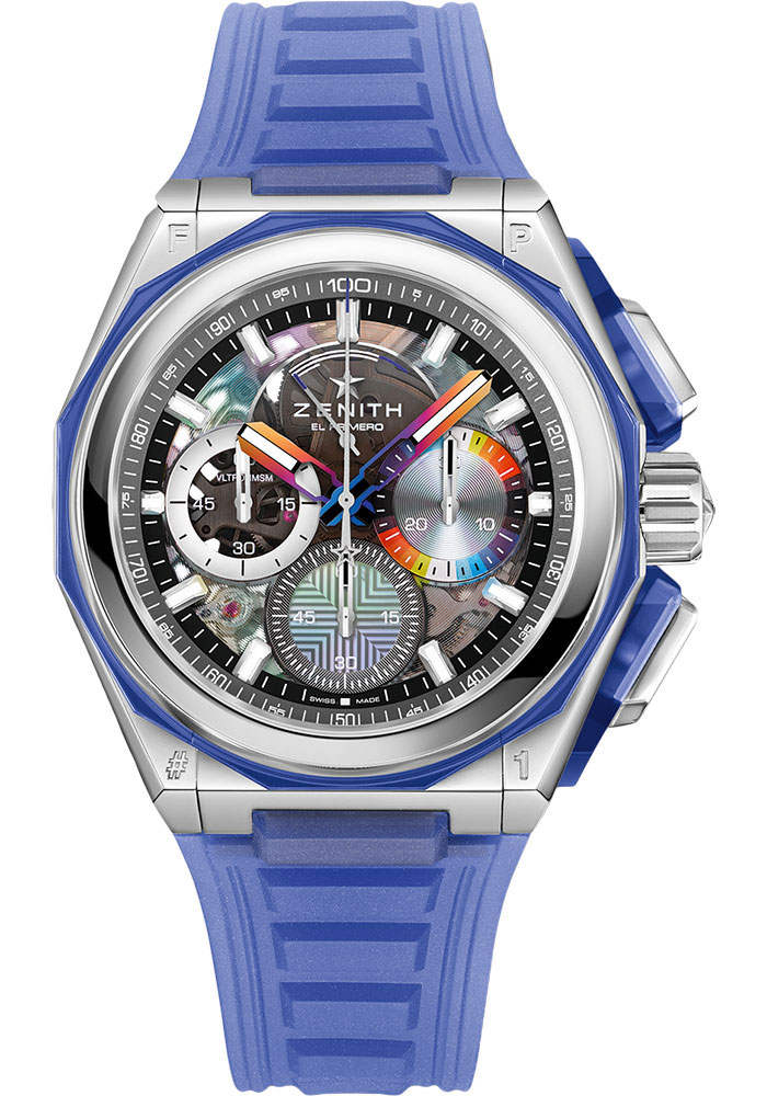 Zenith Defy Extreme Steel And Blue Yas - Rubber Strap Watches