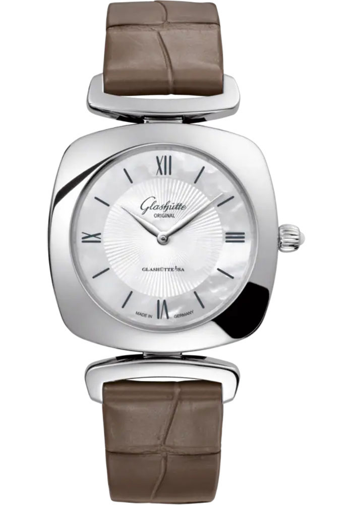 Glashutte Original Watches - Pavonina Stainless Steel - Alligator Strap - Style No: 1-03-02-05-02-30