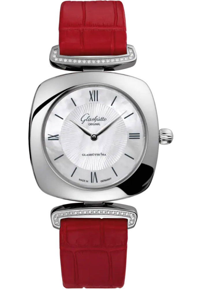 Glashutte Original Watches - Pavonina Stainless Steel - Alligator Strap - Style No: 1-03-02-05-12-30