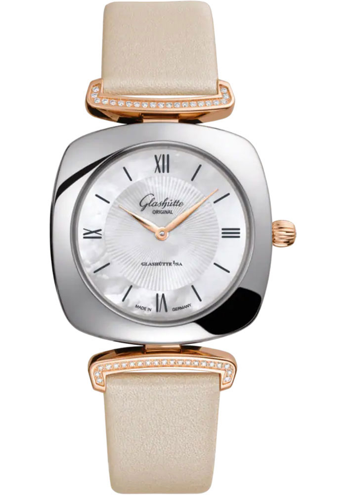 Glashutte Original Watches - Pavonina Bicolor - Calfskin Strap - Style No: 1-03-02-05-16-35