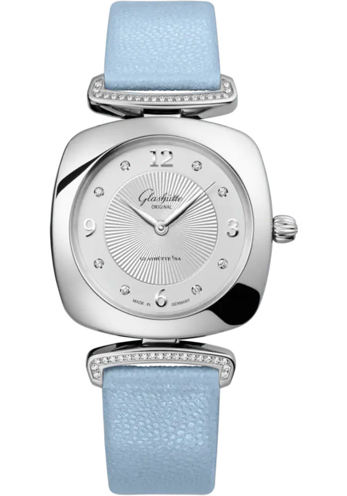 Glashutte Original Watches - Pavonina Stainless Steel - Calfskin Strap - Style No: 1-03-02-12-12-35