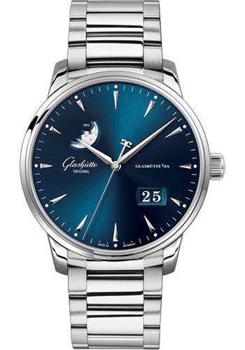 Glashutte Original Watches - Senator Excellence Panorama Date Moon Phase Stainless Steel - Bracelet - Style No: 1-36-04-04-02-71