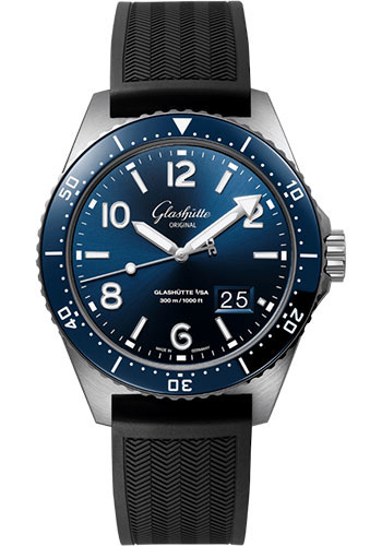 Glashutte Original Watches - SeaQ Panorama Date Stainless Steel - Rubber Strap - Style No: 1-36-13-02-81-33