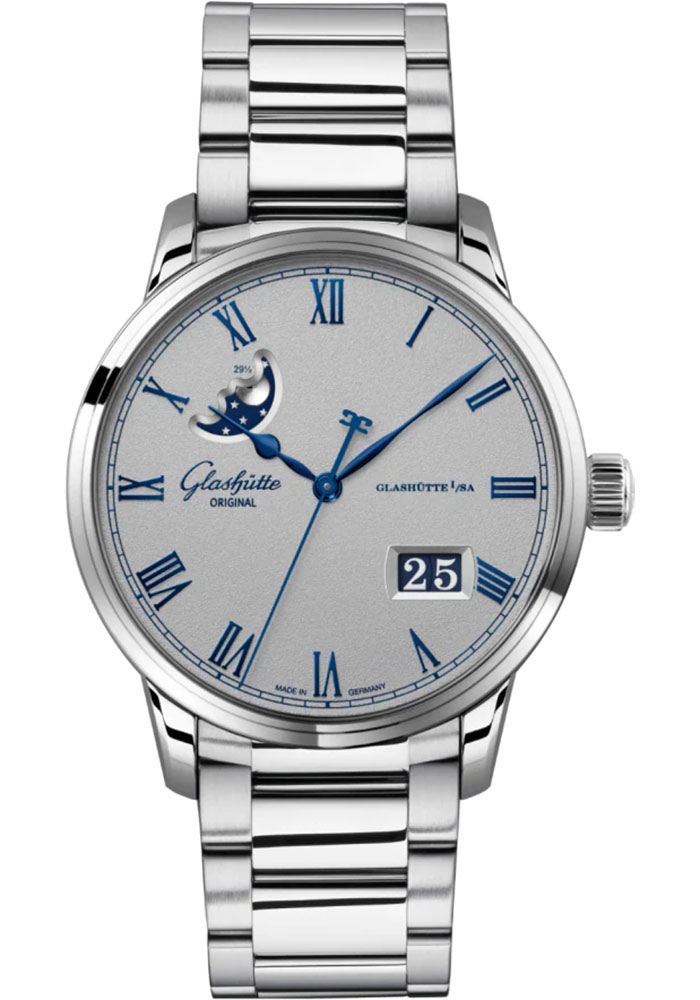 Glashutte Original Watches - Senator Excellence Panorama Date Moon Phase Stainless Steel - Bracelet - Style No: 1-36-24-02-02-71