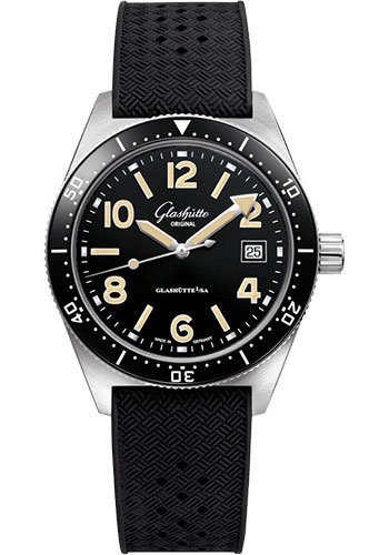 Glashutte Original Watches - SeaQ Stainless Steel - Rubber Strap - Style No: 1-39-11-06-80-33