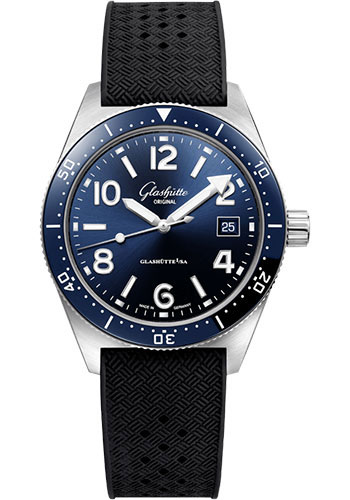 Glashutte Original Watches - SeaQ Stainless Steel - Rubber Strap - Style No: 1-39-11-09-81-33