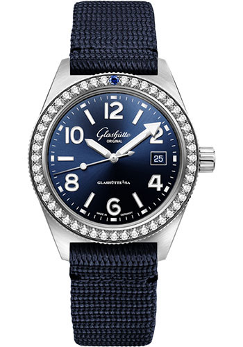 Glashutte Original Watches - SeaQ Stainless Steel - Synthetic Strap - Style No: 1-39-11-09-82-34