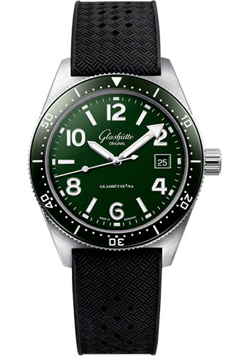 Glashutte Original Watches - SeaQ Stainless Steel - Rubber Strap - Style No: 1-39-11-13-83-33