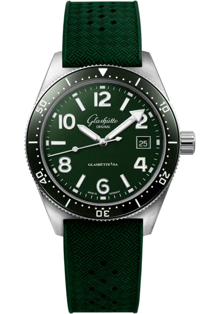 Glashutte Original Watches - SeaQ Stainless Steel - Rubber Strap - Style No: 1-39-11-13-83-37