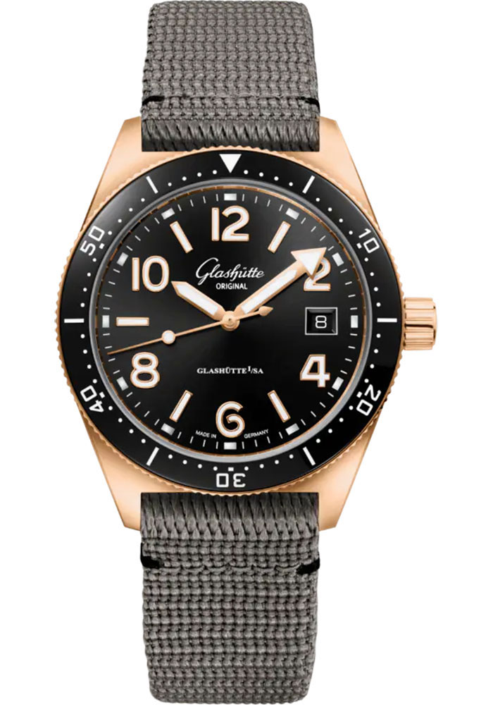 Glashutte Original Watches - SeaQ Red Gold - Synthetic Strap - Style No: 1-39-11-17-91-34