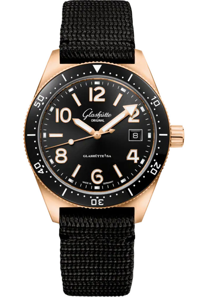 Glashutte Original Watches - SeaQ Red Gold - Synthetic Strap - Style No: 1-39-11-17-91-35