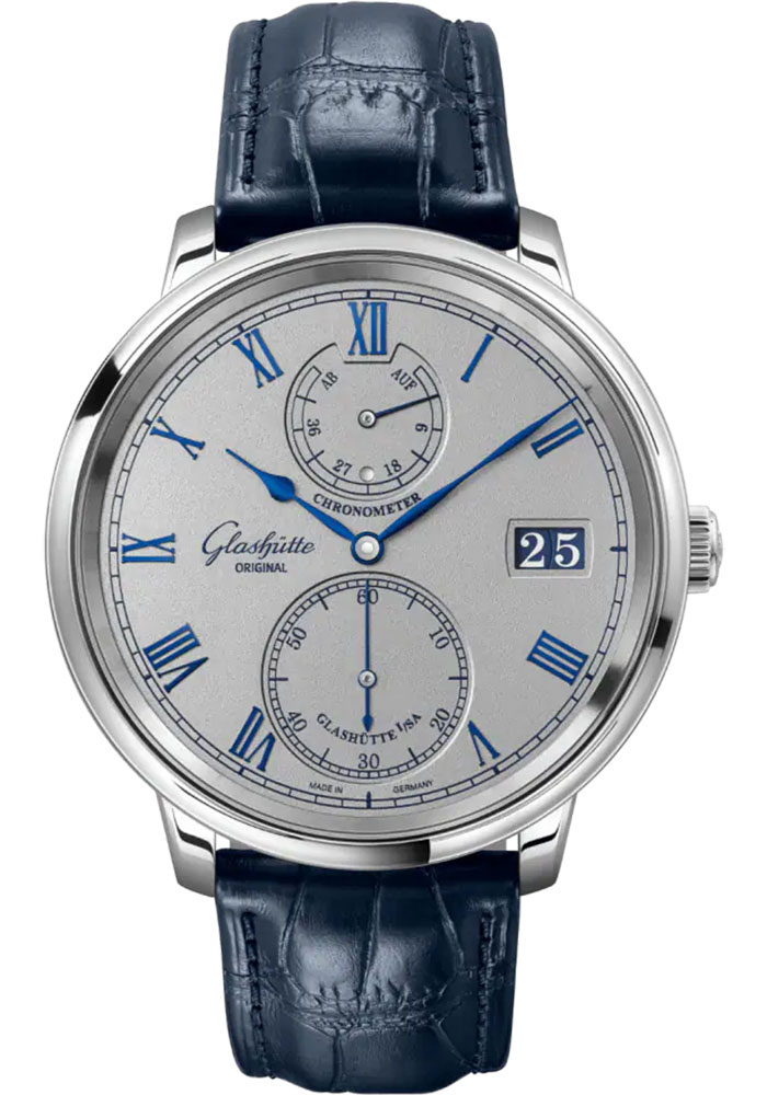 Glashutte Original Watches - Senator Chronometer White Gold - Alligator Strap - Folding Buckle - Style No: 1-58-08-01-04-61