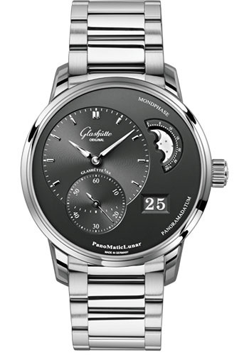 Glashutte Original Watches - PanoMaticLunar Stainless Steel - Bracelet - Style No: 1-90-02-43-32-71