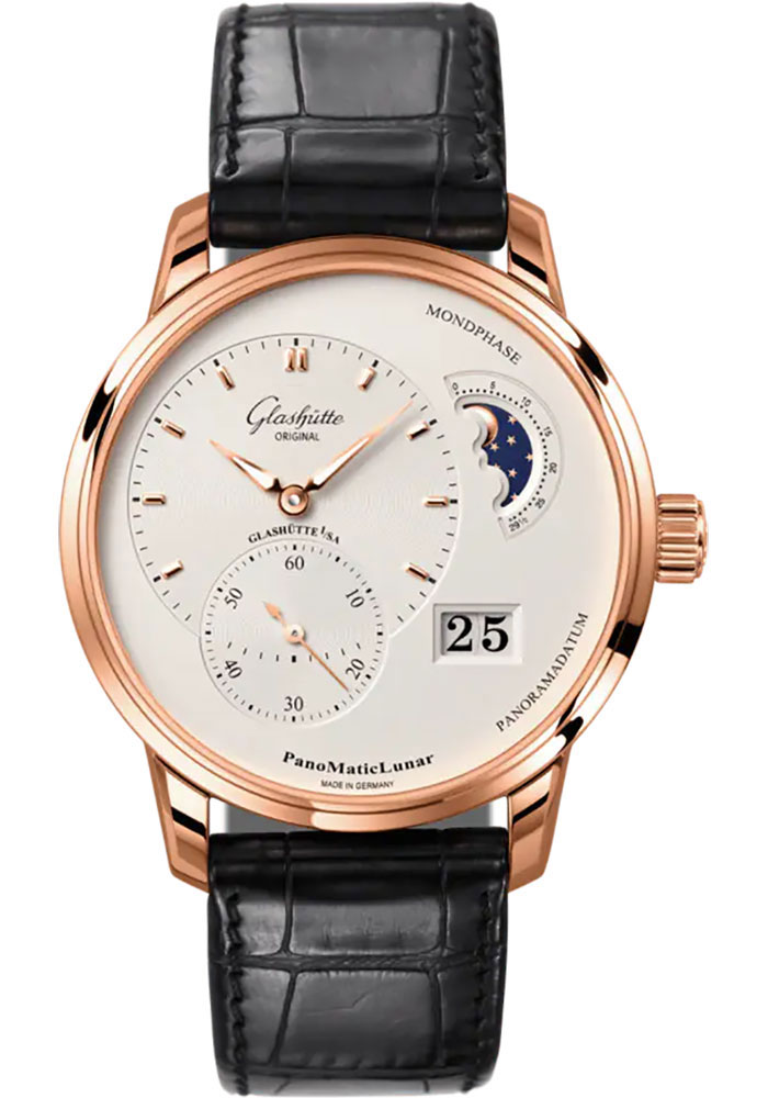 Glashutte Original Watches - PanoMaticLunar Red Gold - Alligator Strap - Folding Buckle - Style No: 1-90-02-45-35-61