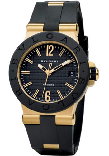 bvlgari black and gold watch