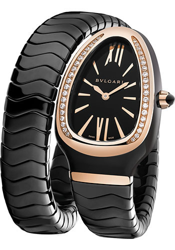 bvlgari black and rose gold watch