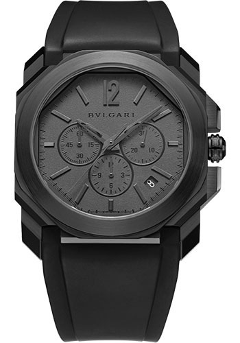 Bulgari Octo Chronograph - 41 mm - Black Steel Watches