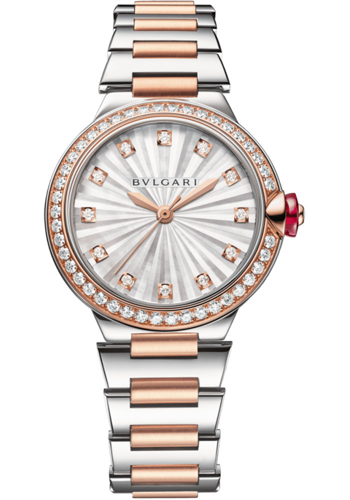Bulgari Watches - Lucea 33 mm - Steel and Rose Gold - Style No: 103825