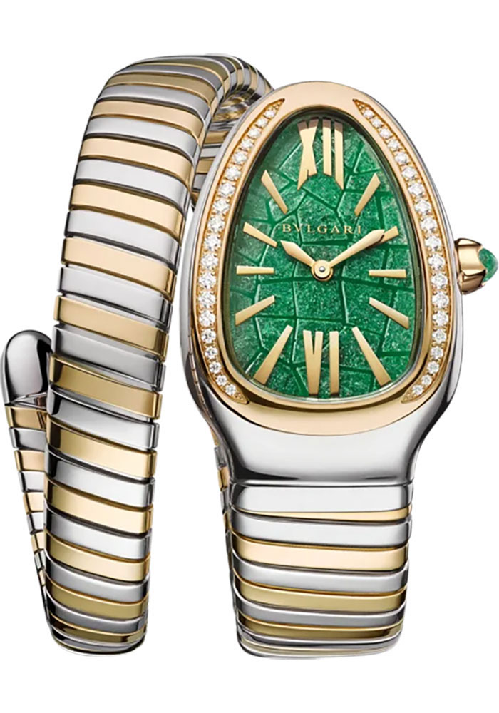 Bulgari Watches - Serpenti Tubogas - 35 mm - Steel and Yellow Gold - Style No: 104002