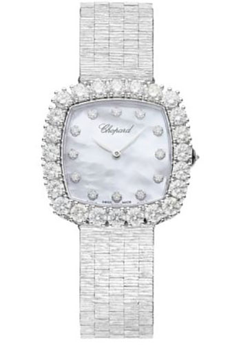 Chopard Watches - L Heure Du Diamant Cushion Small - White Gold - Style No: 10A386-1106