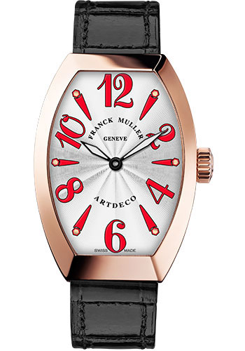 Franck Muller Watches - Art Deco 36 mm - Rose Gold - Style No: 11002 H QZ 5N White Red