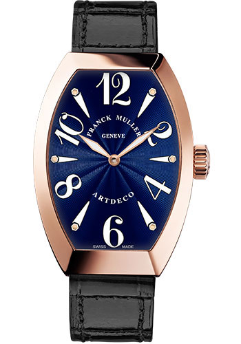 Franck Muller Watches - Art Deco 27 mm - Rose Gold - Style No: 11002 L QZ 5N Blue