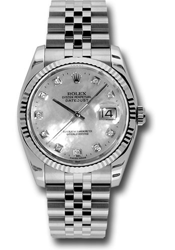 Rolex 116234 mdj Datejust 36 (Steel&WG|Fluted Bez|Jubilee) Watch