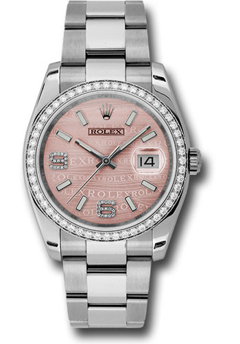 Rolex Datejust 36 Steel and White Gold - Diamond Bezel - Oyster