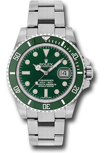 Rolex Steel Submariner Date - The Hulk - Green Dial