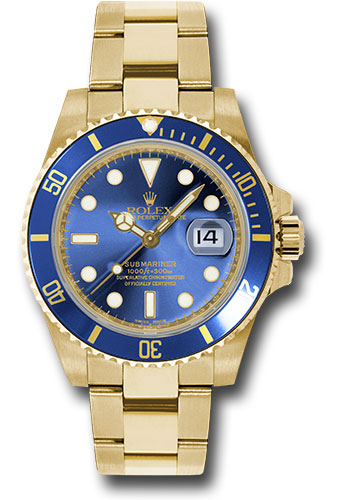 rolex watch blue and gold