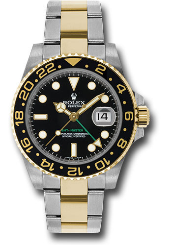 rolex steel and yellow gold black dial