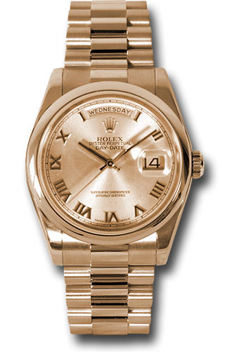 Rolex Watches - Day-Date 36 Pink Gold - Domed Bezel - President - Style No: 118205 chrp