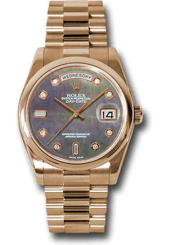 Rolex Watches - Day-Date 36 Pink Gold - Domed Bezel - President - Style No: 118205 dkmdp