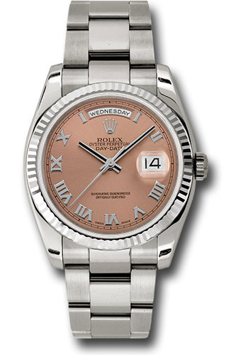 Rolex Watches - Day-Date 36 White Gold - Fluted Bezel - Oyster - Style No: 118239 cro