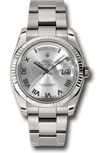 Rolex Watches - Day-Date 36 White Gold - Fluted Bezel - Oyster - Style No: 118239 rro