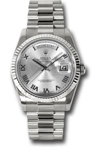 Rolex Watches - Day-Date 36 White Gold - Fluted Bezel - President - Style No: 118239 rrp