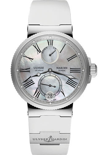 Ulysse Nardin Watches - Marine Chronometer Lady 39mm - Stainless Steel - Rubber Strap - Style No: 1183-160-3/40