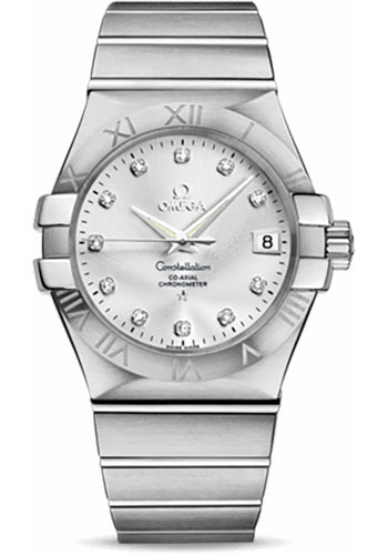 Omega Watches - Constellation Co-Axial 35 mm - Brushed Stainless Steel - Style No: 123.10.35.20.52.001
