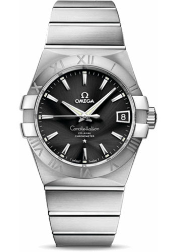 Omega Watches - Constellation Co-Axial 38 mm - Brushed Stainless Steel - Style No: 123.10.38.21.01.001