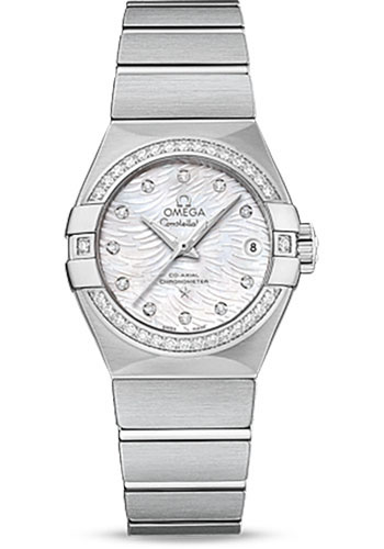 Omega Watches - Constellation Co-Axial 27 mm - Brushed Stainless Steel - Style No: 123.15.27.20.55.003