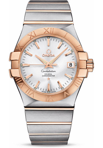Omega Watches - Constellation Co-Axial 35 mm - Brushed Steel and Red Gold - Style No: 123.20.35.20.02.001