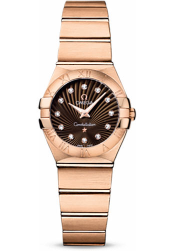 Omega Watches - Constellation Quartz 24 mm - Brushed Red Gold - Style No: 123.50.24.60.63.001
