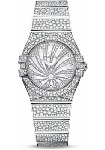 Omega Watches - Constellation Quartz 27 mm - White Gold - Style No: 123.55.27.60.55.010