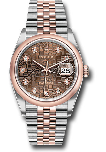 Rolex Watches - Datejust 36 Steel and Pink Gold - Domed Bezel - Jubilee - Style No: 126201 chojdj