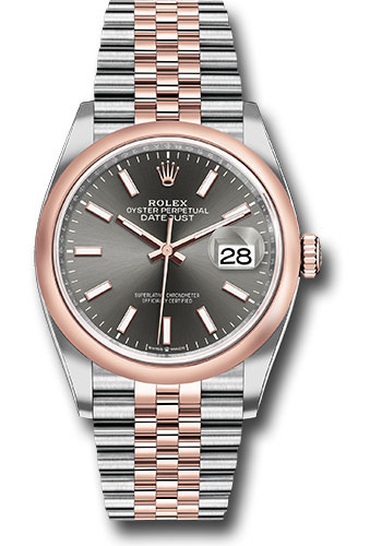 Rolex Watches - Datejust 36 Steel and Pink Gold - Domed Bezel - Jubilee - Style No: 126201 dkrij