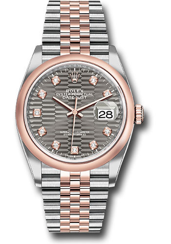 Rolex Watches - Datejust 36 Steel and Pink Gold - Domed Bezel - Jubilee - Style No: 126201 slflmdj